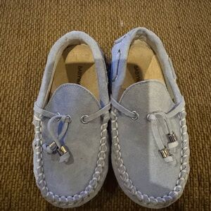 Baby Boy Lt. Blue genuine suede Loafers euro 22 us 6.5 - made in Greece
